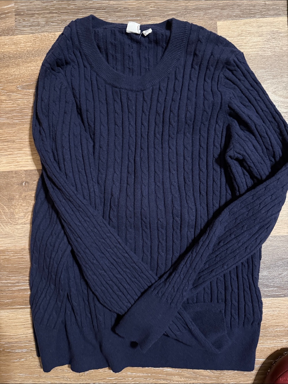 GAP Navy Cable-Knit Crewneck Sweater